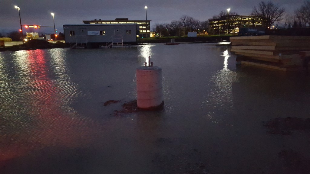 Flooded parking lot dec 29th
